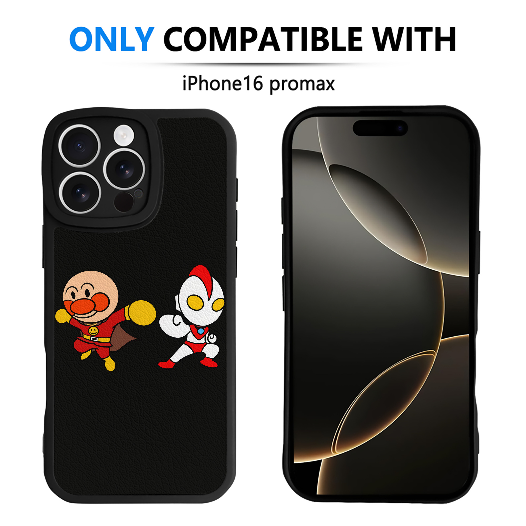（画像用） アンパンマン Anpanman 【iPhone 16シリーズ対応】シリコンスマホケース（レザー調） 材質：シリコン